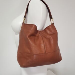 Liz Claiborne Tan Genuine Leather Hobo Bag
